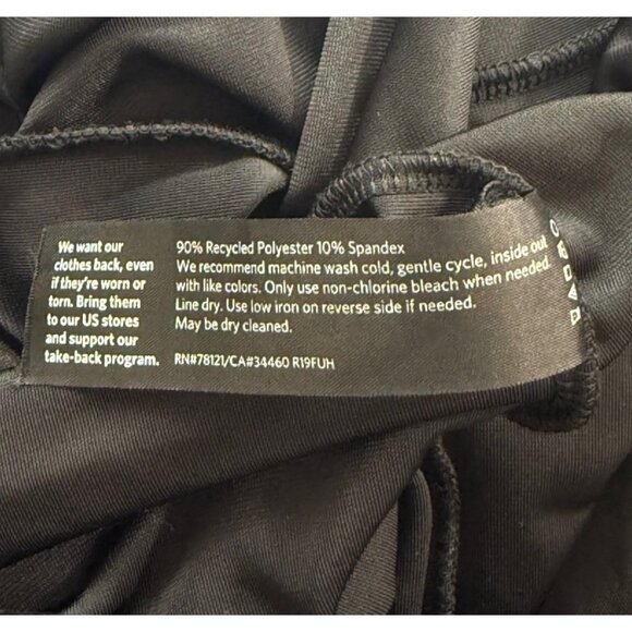 Eileen Fisher System Black Velvet Shift Dress Short Sleeve Knee Length Size PL - Picture 5 of 6